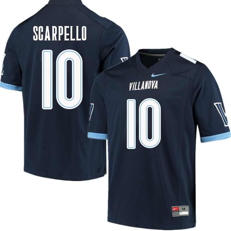 Men #10 JJ Scarpello Villanova Wildcats College Football Jerseys Sale-Navy - Click Image to Close